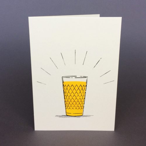 cider glass on postacrd