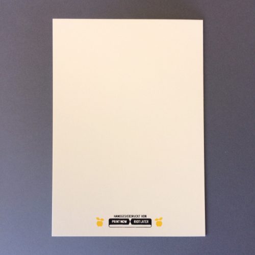 our logo on postcard