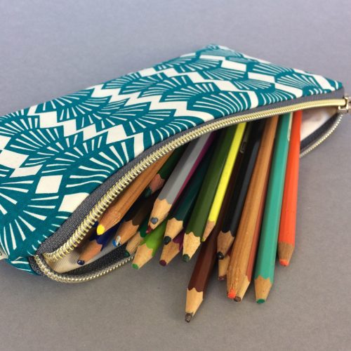 pencil case petrol with pencils